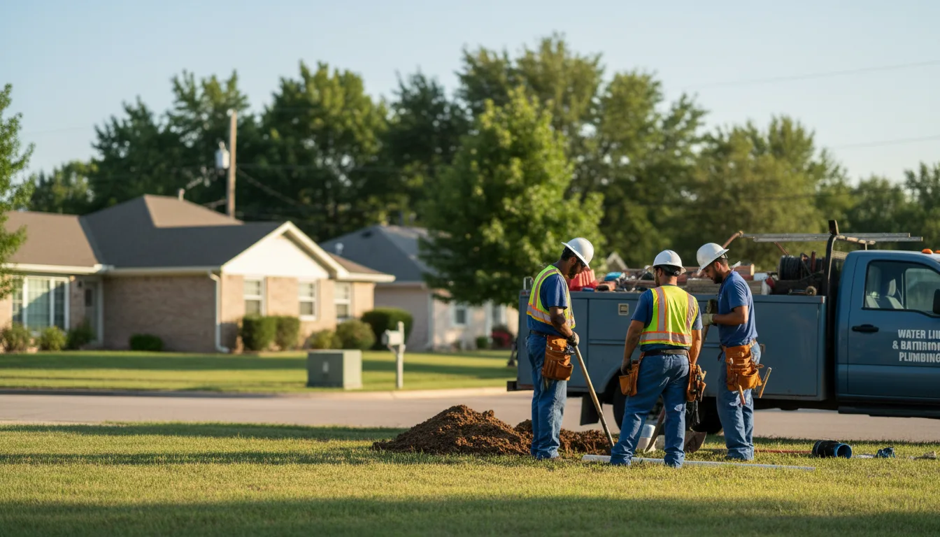 Residential water line and bathroom plumbing service in Lamoure, ND